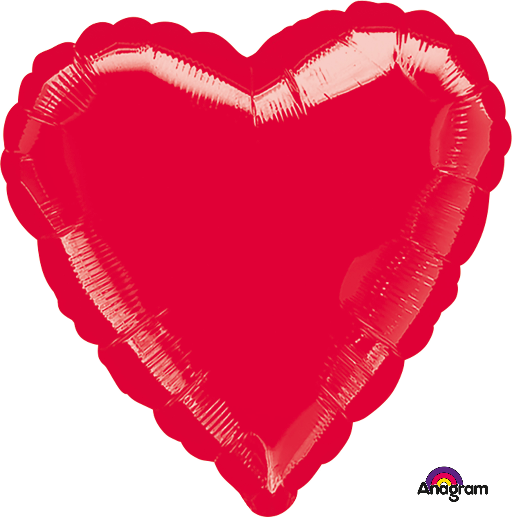 Standard Heart Metallic Red