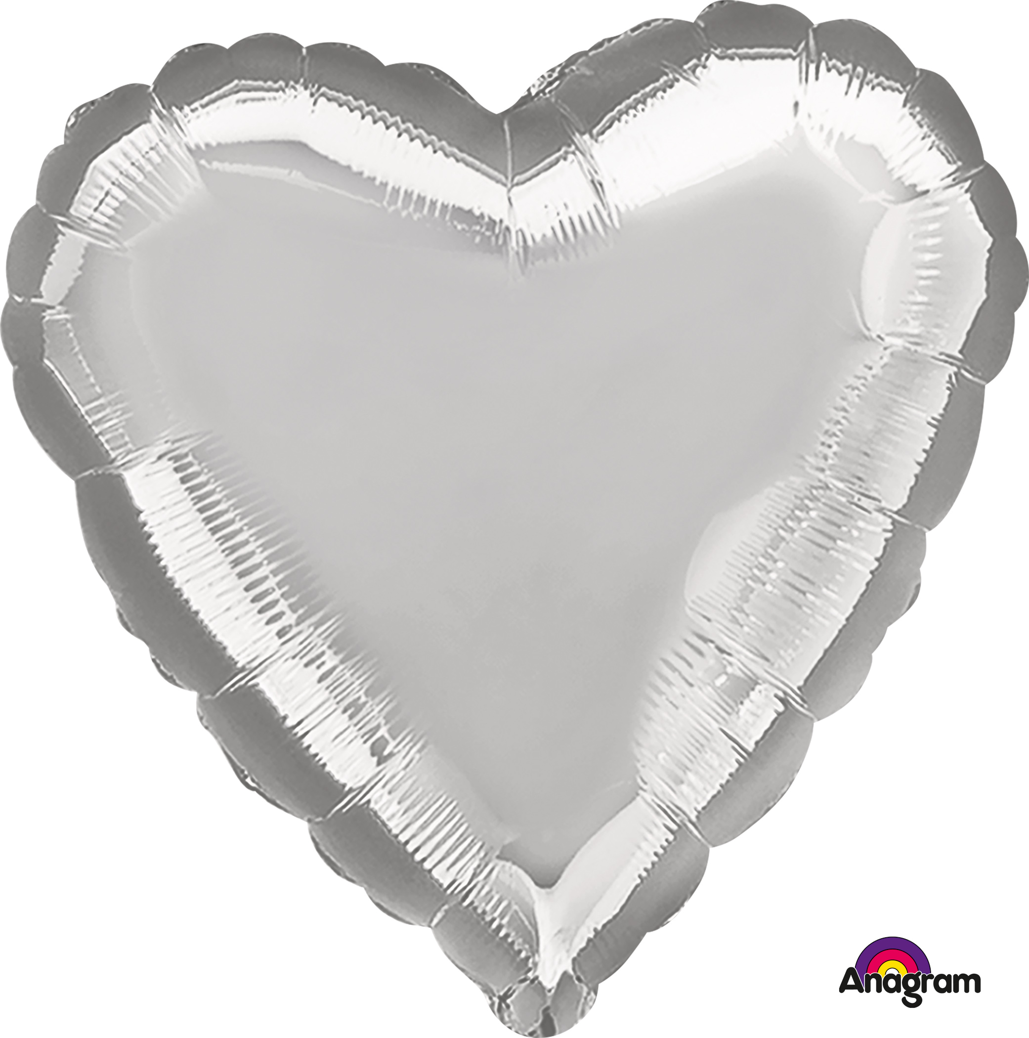 Standard Heart Metallic Silver