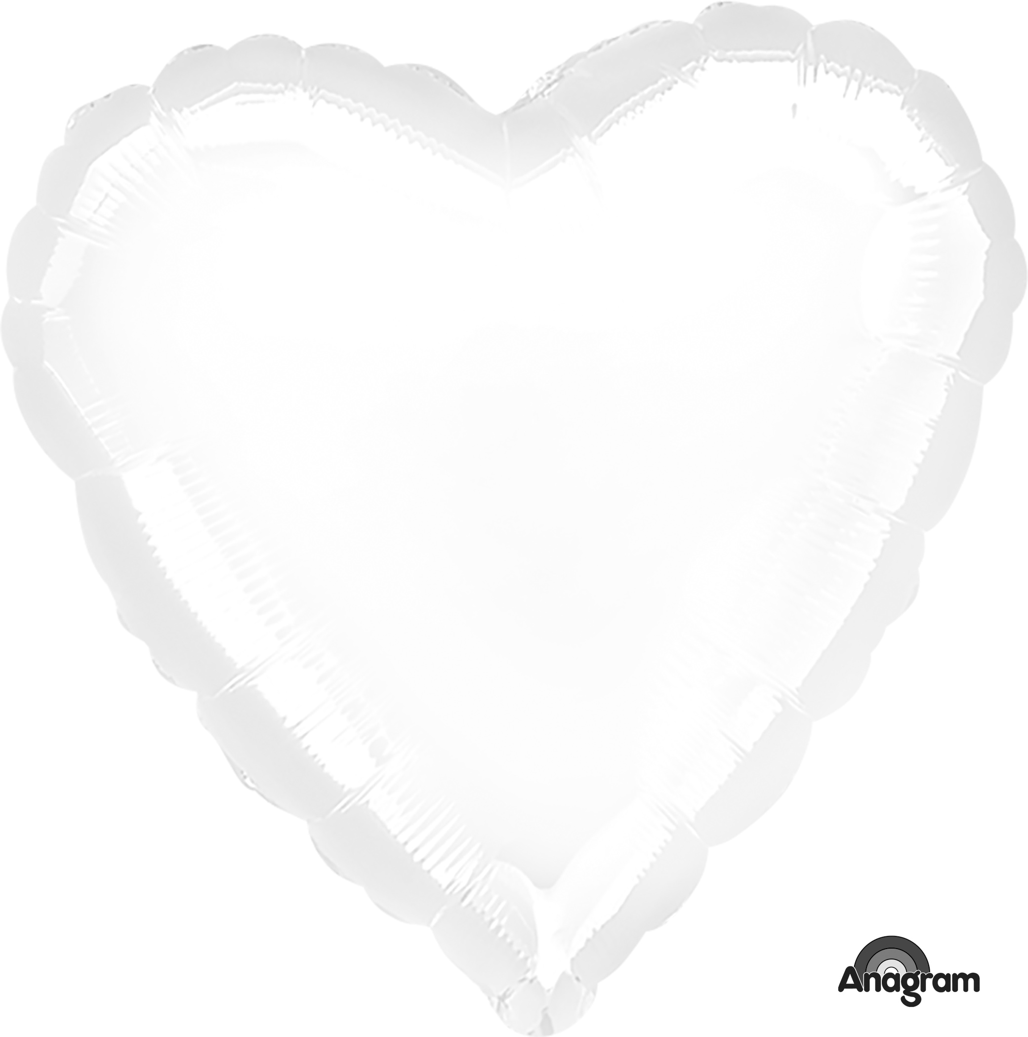 Standard Heart Metallic White