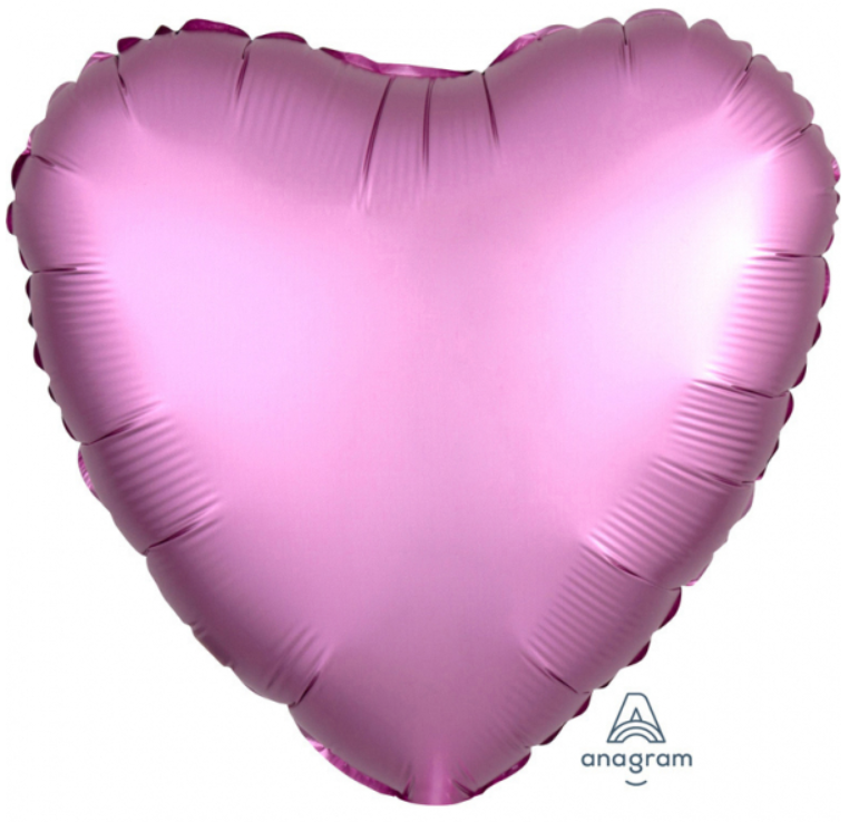 Satin Luxe Flamingo Heart