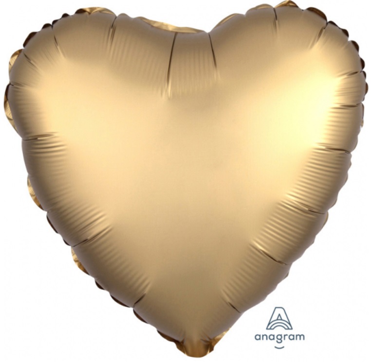 Satin Luxe Gold Sateen Heart