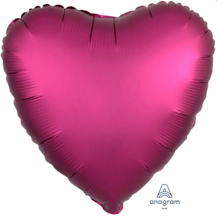 Satin Luxe Pomegranate Heart