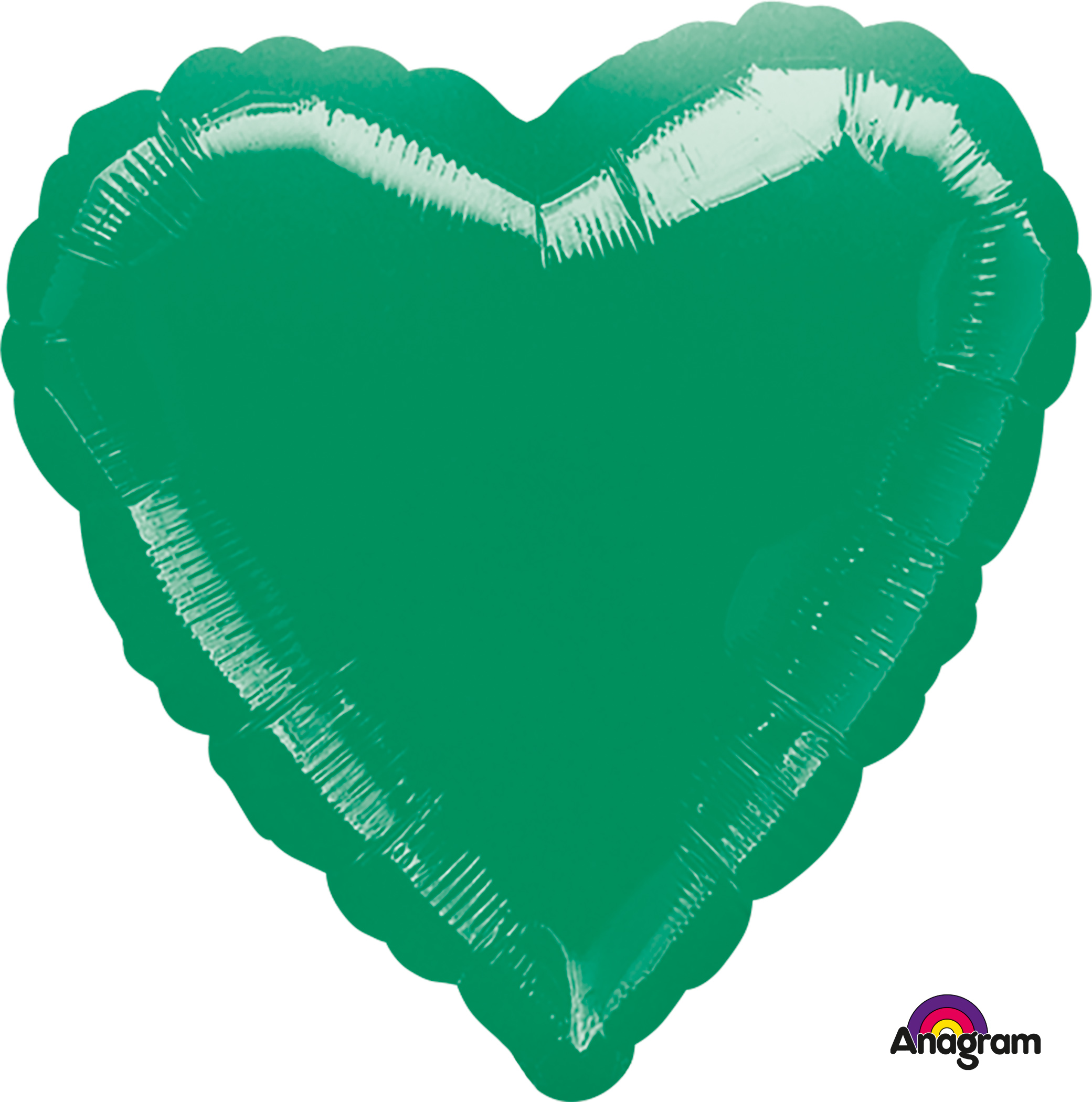 Standard Heart Metallic Green