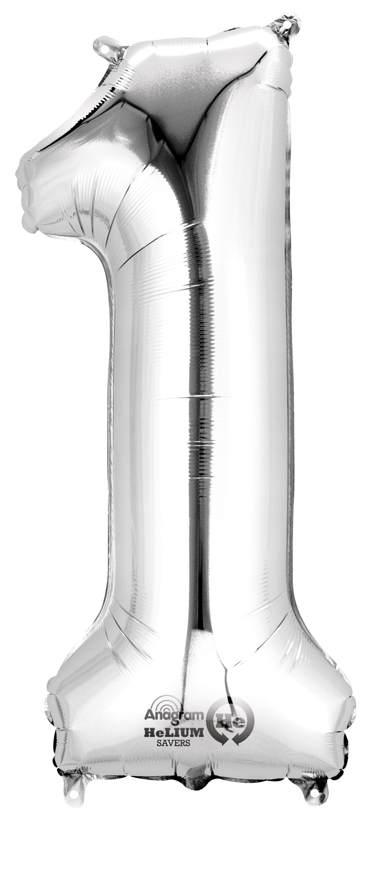 Folienballonzahl Silber