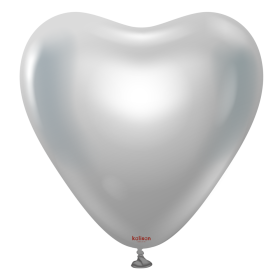 Ballon-Herz silber